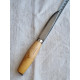Helle Viking kniv, godt brukt, med slire og treskaft