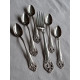Sonja sølv plett, sølvmønster, 5 stk teskje, en gaffel, 40 og 60 gr