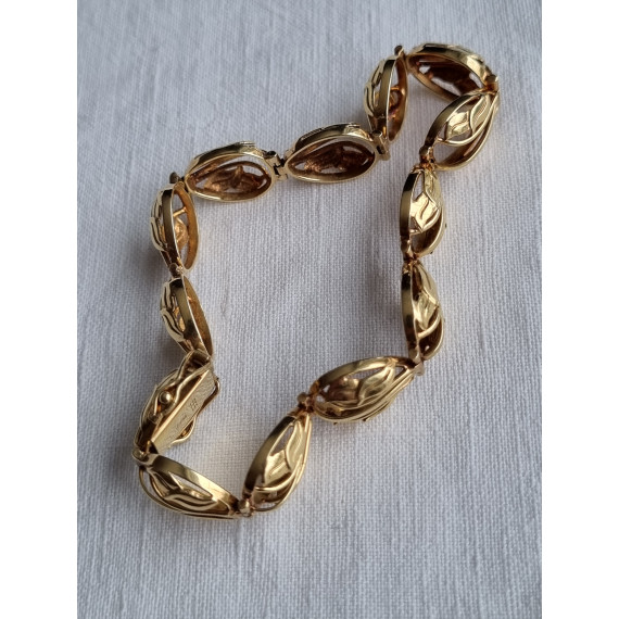 585 gult gull armbånd, armlenke, ca 19 cm lukket, 13,95 gram