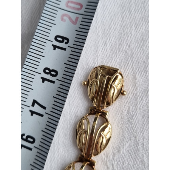 585 gult gull armbånd, armlenke, ca 19 cm lukket, 13,95 gram