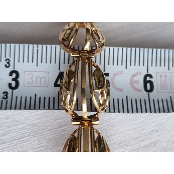 585 gult gull armbånd, armlenke, ca 19 cm lukket, 13,95 gram