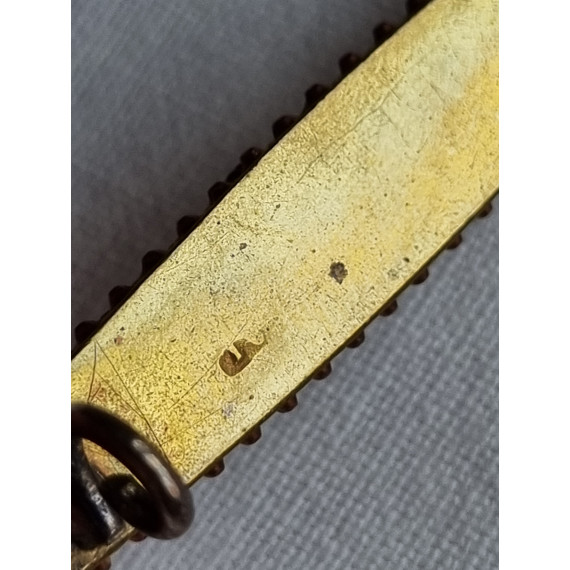 Antikk micro mosaikk brosje, nål med intrikate steiner satt sammen
