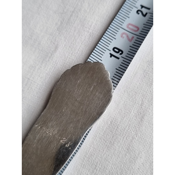 Hardanger sølv, spiseskje, ca 18,5 cm, gravert