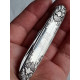 Sølv lommekniv med to blader, mrk 830S og gravert eierinitialer "F.N."