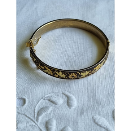 Forgylt Damascene Toledo armbånd, med sikkerhetslenke