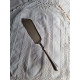 Massiv kakebestikk kniv, Riflet sølvspade, hele i sølv, 32,5