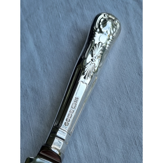 Kings Pattern kniv i 925 sølv, helt ny, ubrukt ca 24,5 cm