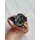 Herre ring i 585 gult gull med onyx stein innprentet romersk kriger