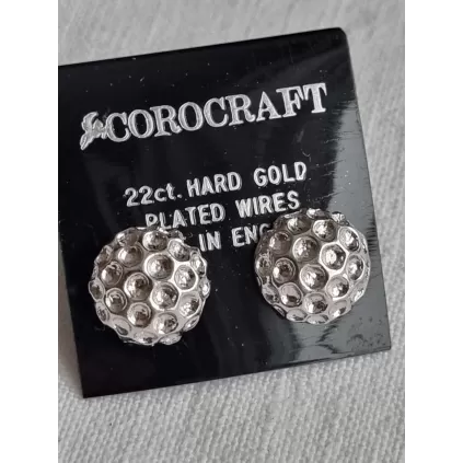 Vintage Corocraft øredobber, ubrukt 22 ct gull belagte øredobber, inn