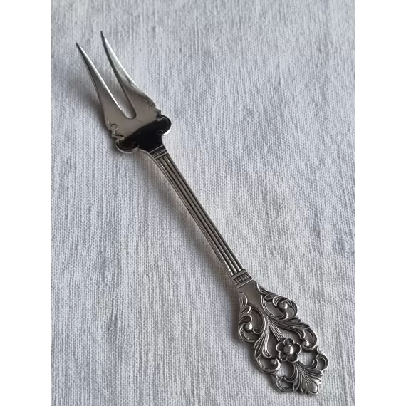 Viking Rose koldgaffel, smørgaffel i 925S, ca 10,6 cm