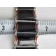 Nydelig sølv emalje armbånd, i sort og rødt, fra Einar Modahl, ca 18,5 cm, lukket