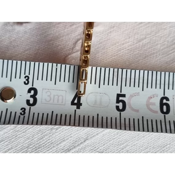 Nydelig par Aks 585 gull øredobber, L ca 3,5 cm, 3,88 gram