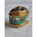 Smykkeskrin i porselen, Cinderella, Askepott med spilledåse, fra Faberge