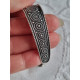 Vintage, eldre sølv armbånd, armring med norrønt motiv, fra Elvik