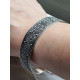 Vintage, eldre sølv armbånd, armring med norrønt motiv, fra Elvik