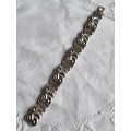 Nydelig leddet armbånd i 830 sølv, fra David-Andersen, fra 1940-tallet
