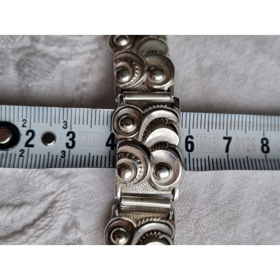 Nydelig leddet armbånd i 830 sølv, fra David-Andersen, fra 1940-tallet
