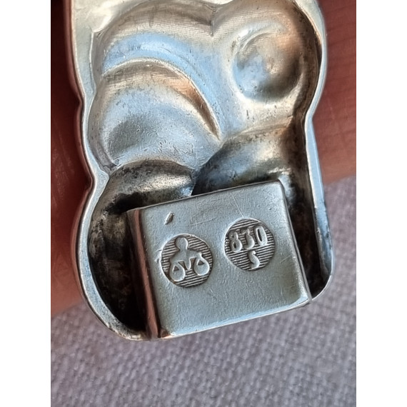 Nydelig leddet armbånd i 830 sølv, fra David-Andersen, fra 1940-tallet