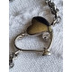 Armbånd sølv farget, med hjertedekor, hjertesmykke, ca 18 cm