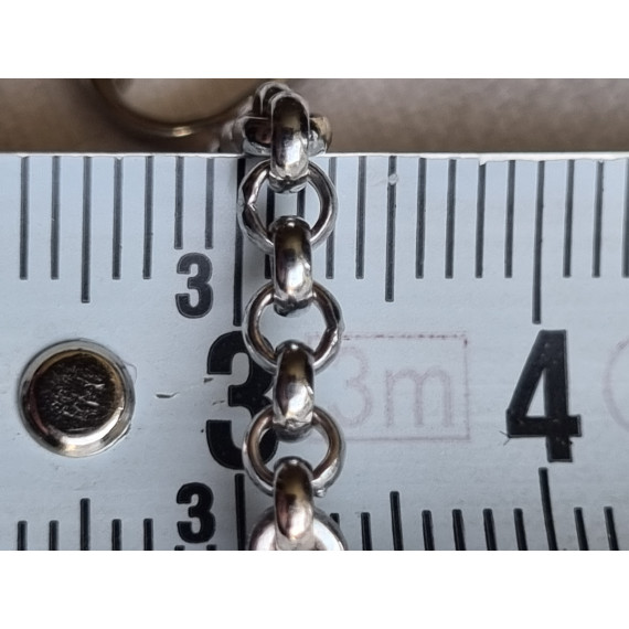 Armbånd sølv farget, med hjertedekor, hjertesmykke, ca 18 cm