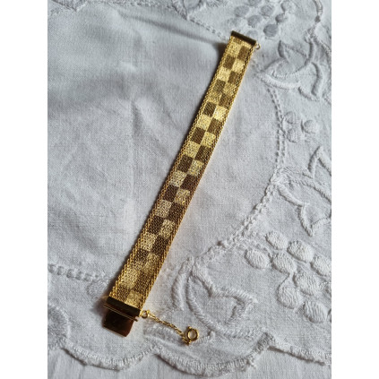 Smekkert gull farget armbånd, mursteins armbånd, med detaljer