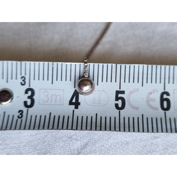 Ørepynt, kjedeøreringer i 925 sølv, med kuler, ca 7 cm lange