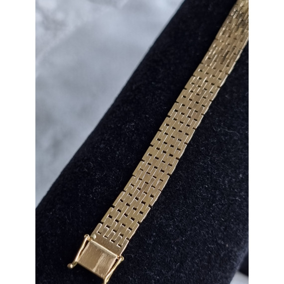 Mursteins armbånd i 585, 14 karat gult gull, nytt og ubrukt, 9 rekker, 18,8 gram