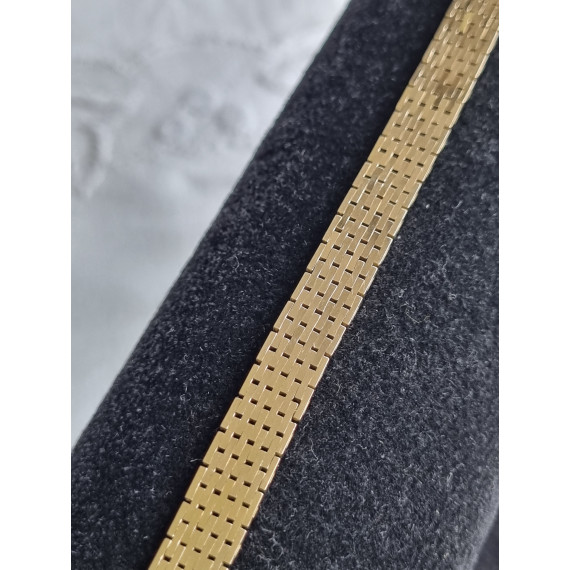 Mursteins armbånd i 585, 14 karat gult gull, nytt og ubrukt, 9 rekker, 18,8 gram