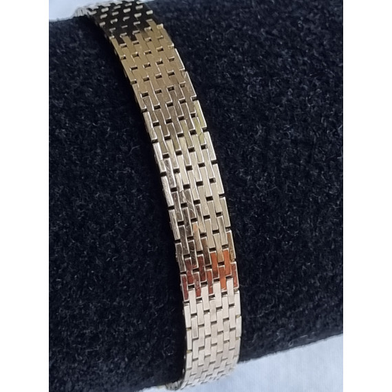 Mursteins armbånd i 585, 14 karat gult gull, nytt og ubrukt, 9 rekker, 18,8 gram