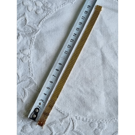 Mursteins armbånd i 585, 14 karat gult gull, nytt og ubrukt, 9 rekker, 18,8 gram