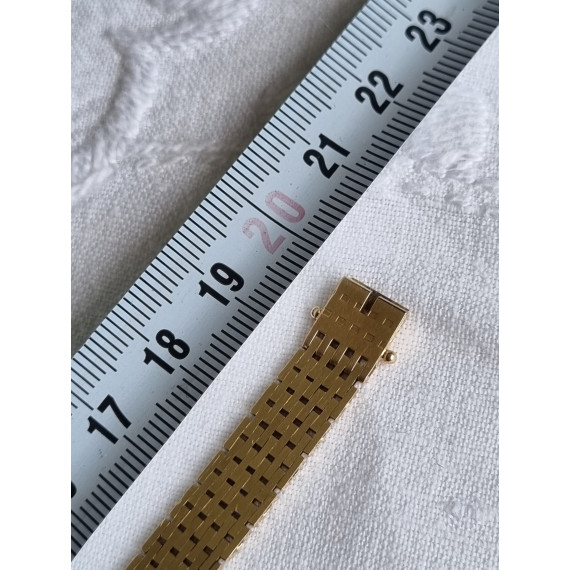 Mursteins armbånd i 585, 14 karat gult gull, nytt og ubrukt, 9 rekker, 18,8 gram
