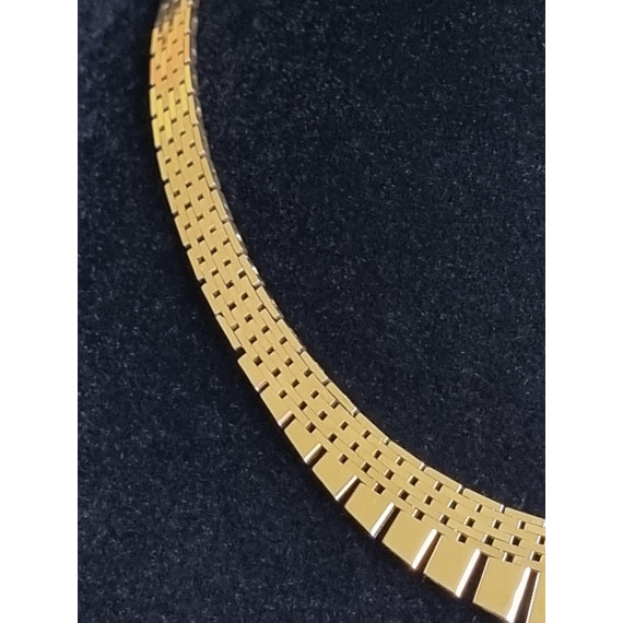 Mursteins halskjede i 585, 14 karat gult gull, ca 41,5 cm lukket, antatt ubrukt, 29,4 gram