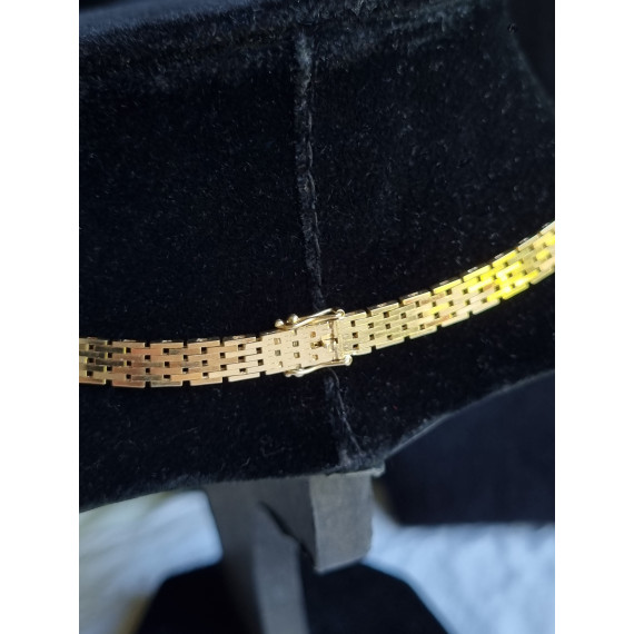 Mursteins halskjede i 585, 14 karat gult gull, ca 41,5 cm lukket, antatt ubrukt, 29,4 gram