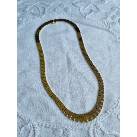 Mursteins halskjede i 585, 14 karat gult gull, ca 41,5 cm lukket, antatt ubrukt, 29,4 gram