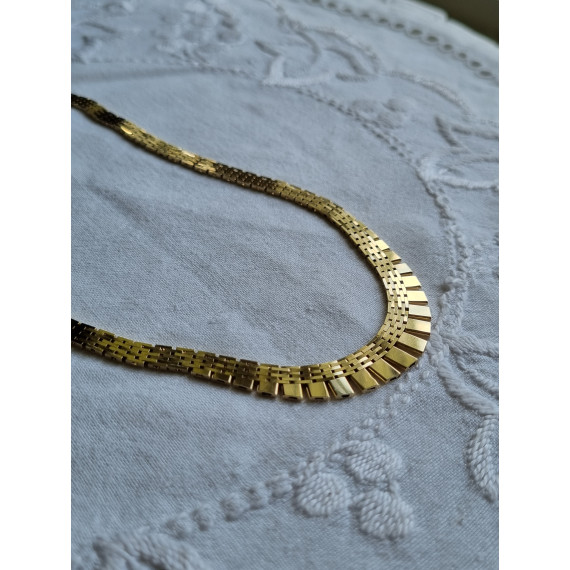 Mursteins halskjede i 585, 14 karat gult gull, ca 41,5 cm lukket, antatt ubrukt, 29,4 gram