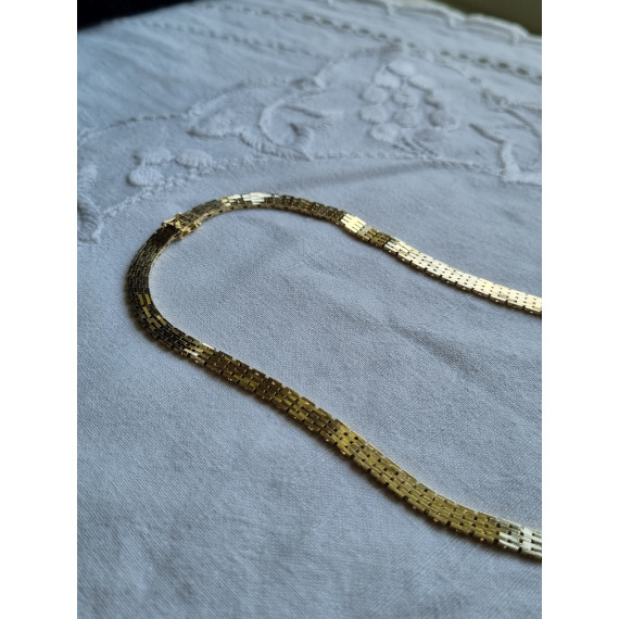 Mursteins halskjede i 585, 14 karat gult gull, ca 41,5 cm lukket, antatt ubrukt, 29,4 gram