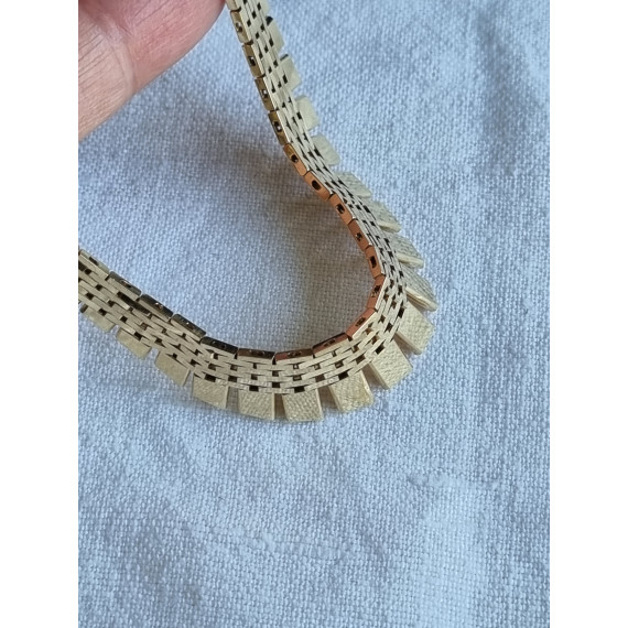 Mursteins halskjede i 585, 14 karat gult gull, ca 41,5 cm lukket, antatt ubrukt, 29,4 gram