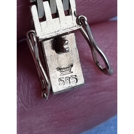 Mursteins halskjede i 585, 14 karat gult gull, ca 41,5 cm lukket, antatt ubrukt, 29,4 gram