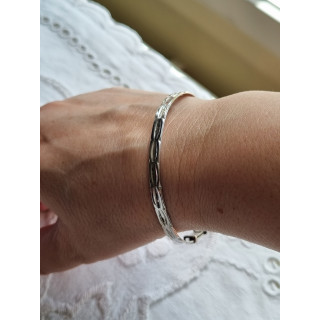 Enkelt armbånd, justerbar armring i 925 sølv