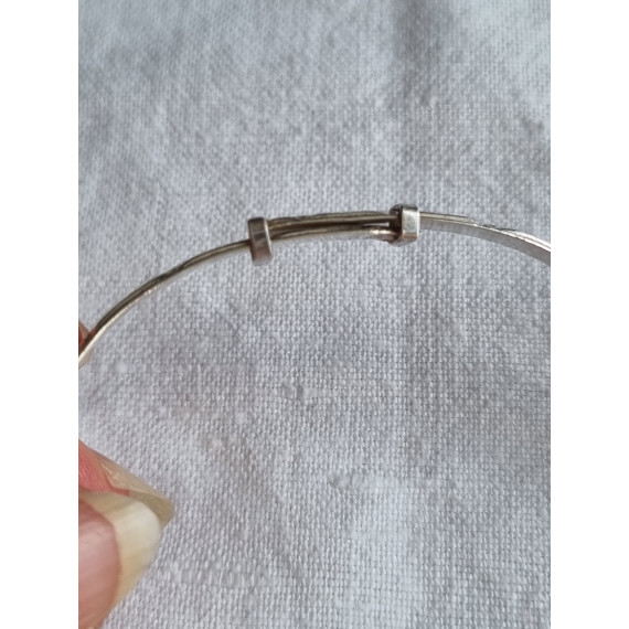 Enkelt armbånd, justerbar armring i 925 sølv