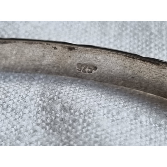 Enkelt armbånd, justerbar armring i 925 sølv