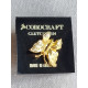 Ubrukt vintage Corocraft clutch pin, liten smykke brosje, pin, forgylt sommerfugl med detaljer i vingene