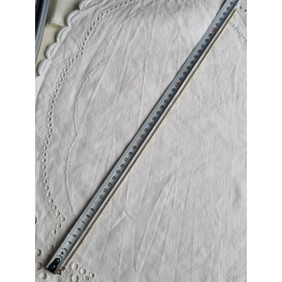 Nydelig ertekjede, halskjede, i forgylt 925 sølv, ca 45 cm, 2,5 mm bredt