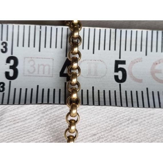 Nydelig ertekjede, halskjede, i forgylt 925 sølv, ca 45 cm, 2,5 mm bredt