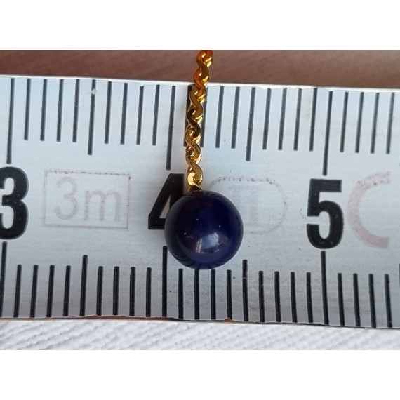 Nydelig par øredobber, med ekte lapis lazuli stein kuler