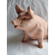 Herlig, mellomstor porselens figur, en sittende gris