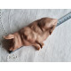 Herlig, mellomstor porselens figur, en sittende gris