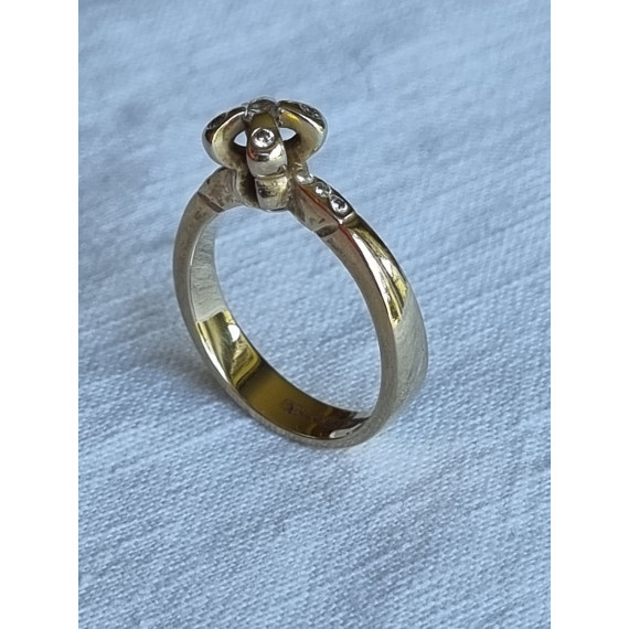 Flott ring i 18K hvitt gull, diamantring, strl 52,5, vekt 5,4 gram