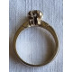 Flott ring i 18K hvitt gull, diamantring, strl 52,5, vekt 5,4 gram