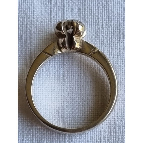 Flott ring i 18K hvitt gull, diamantring, strl 52,5, vekt 5,4 gram